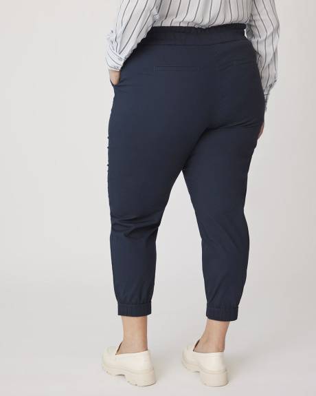 Pantalon à taille élastique en coton