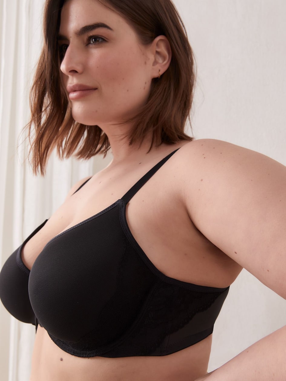 Mesh Spacer Bra With Lace Details, G-H Cups - Déesse Collection