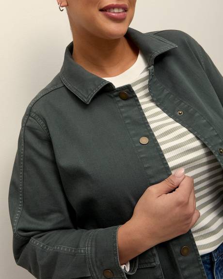 Veste utilitaire en coton délavé