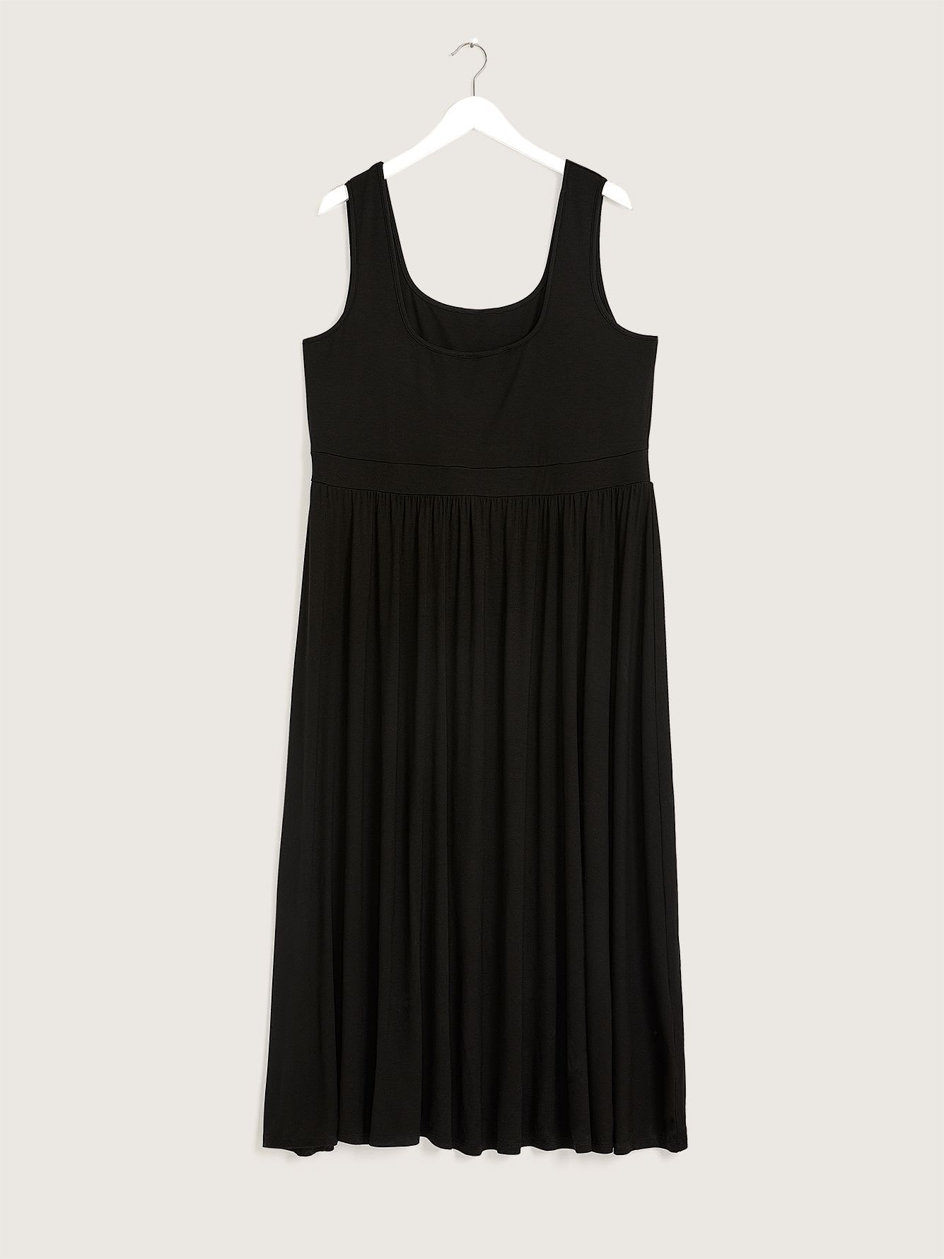 Responsible, Black Sleeveless Maxi Dress with Square Neckline | Penningtons