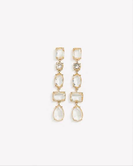 Linear Stone Drop Earrings