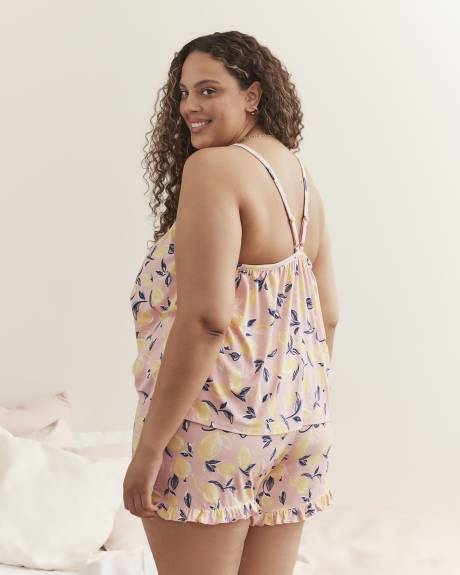 Camisole de pyjama à motif de fruits, coupe trapèze, tissu responsable - ti Voglio