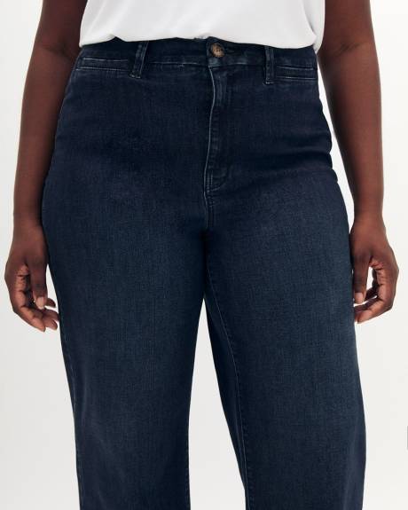 Pantalon en denim à jambe large, tissu responsable - Addition Elle