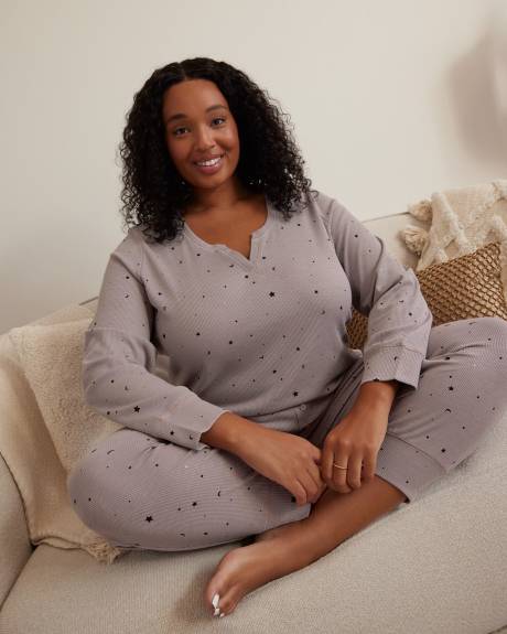 Moon & Star Thermal Knit Pyjama Top - ti Voglio