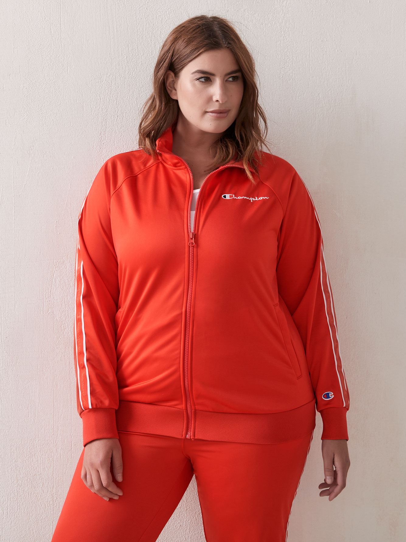 champion red track pants