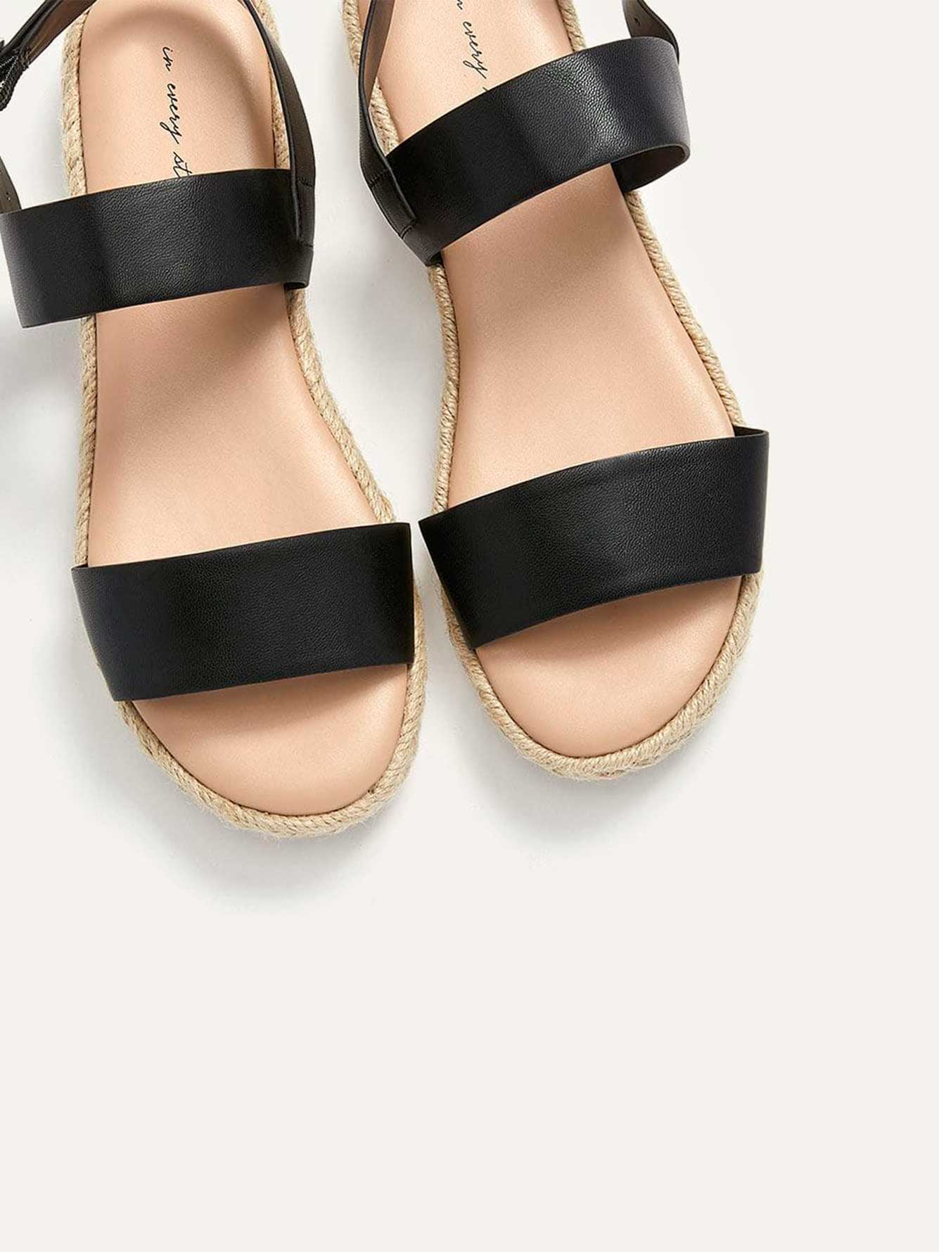 Wide Flat Solid Sandals