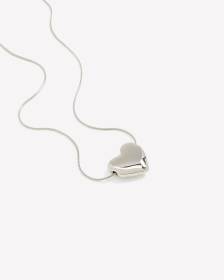 Short Necklace with Bubble Heart Pendant