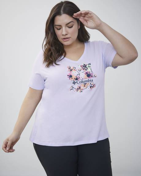 Bluebird Day Relaxed V-Neck Tee - Columbia