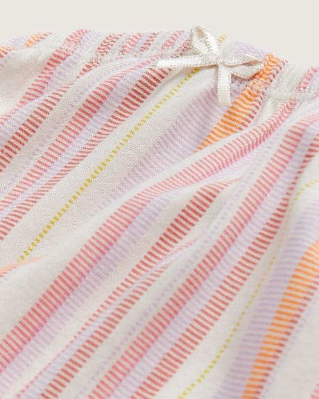 Cotton Jersey Knit Thong, Multi Stripe Print - tiVOGLIO