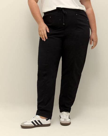 Pantalon à jambe fuselée en coton