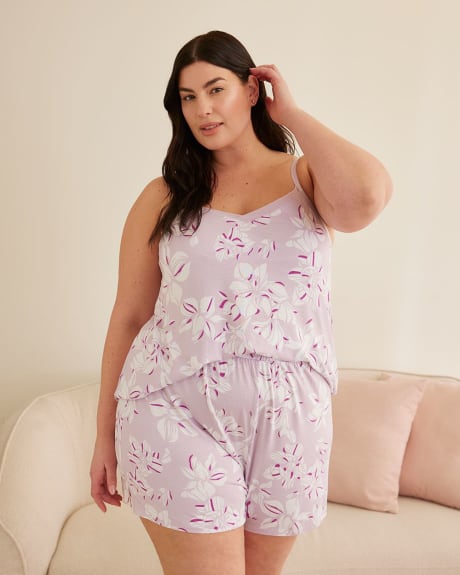 Responsible, Pyjama Cami with Floral Print - Déesse Collection