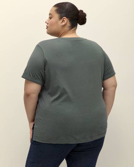 T-shirt coupe boyfriend avec fentes, tissu responsable - Essentiels PENN.