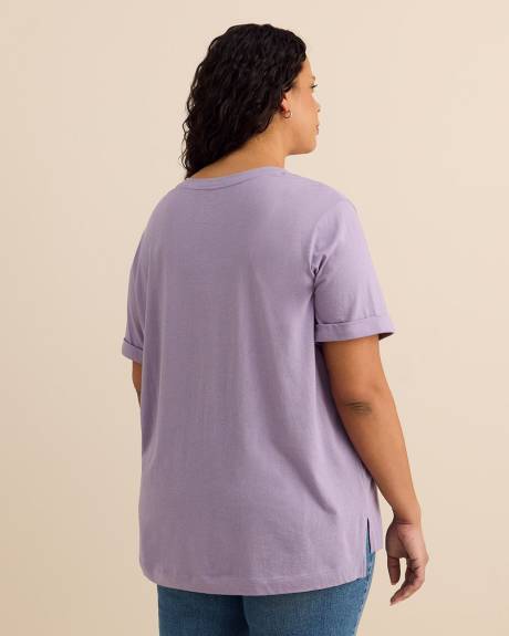 T-shirt &agrave; manches courtes, coupe boyfriend - Essentiels PENN.