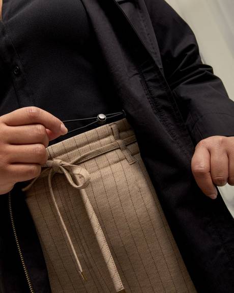 Long Water-Repellent Crinkle Jacket