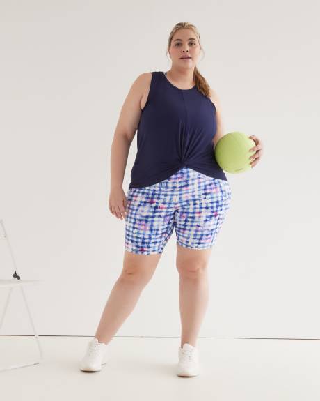 Floral Gingham Bike Short - Active Zone