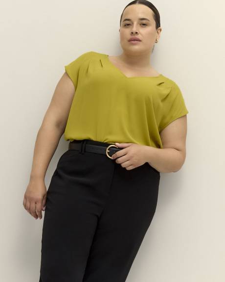 Blouse légère bimatière, tissu responsable