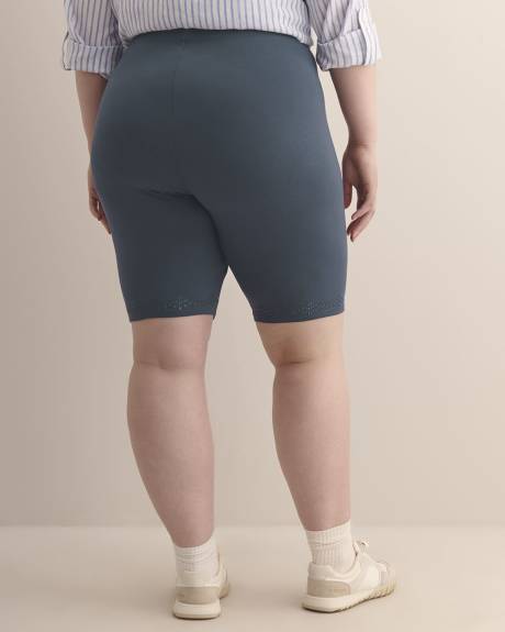 Bike Short Legging with Embroidered Hem - PENN. Essentials