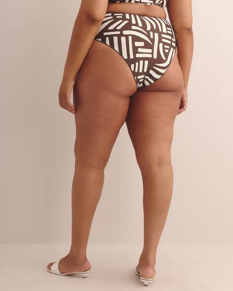 Culotte de bikini réversible coupe cheeky à taille haute