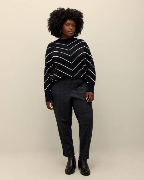 Pantalon carreauté essentiel en pointe de Rome à jambe fuselée, petite, tissu responsable