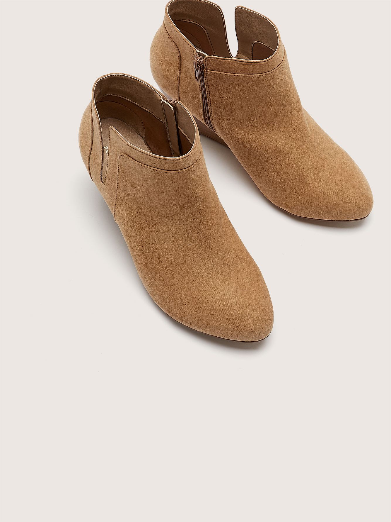 wide width wedge bootie