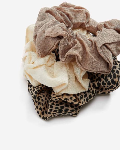 Assorted Neutral Scrunchies, Set of 3