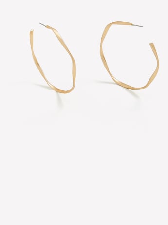 Large Golden Hoop Earrings - Addition Elle