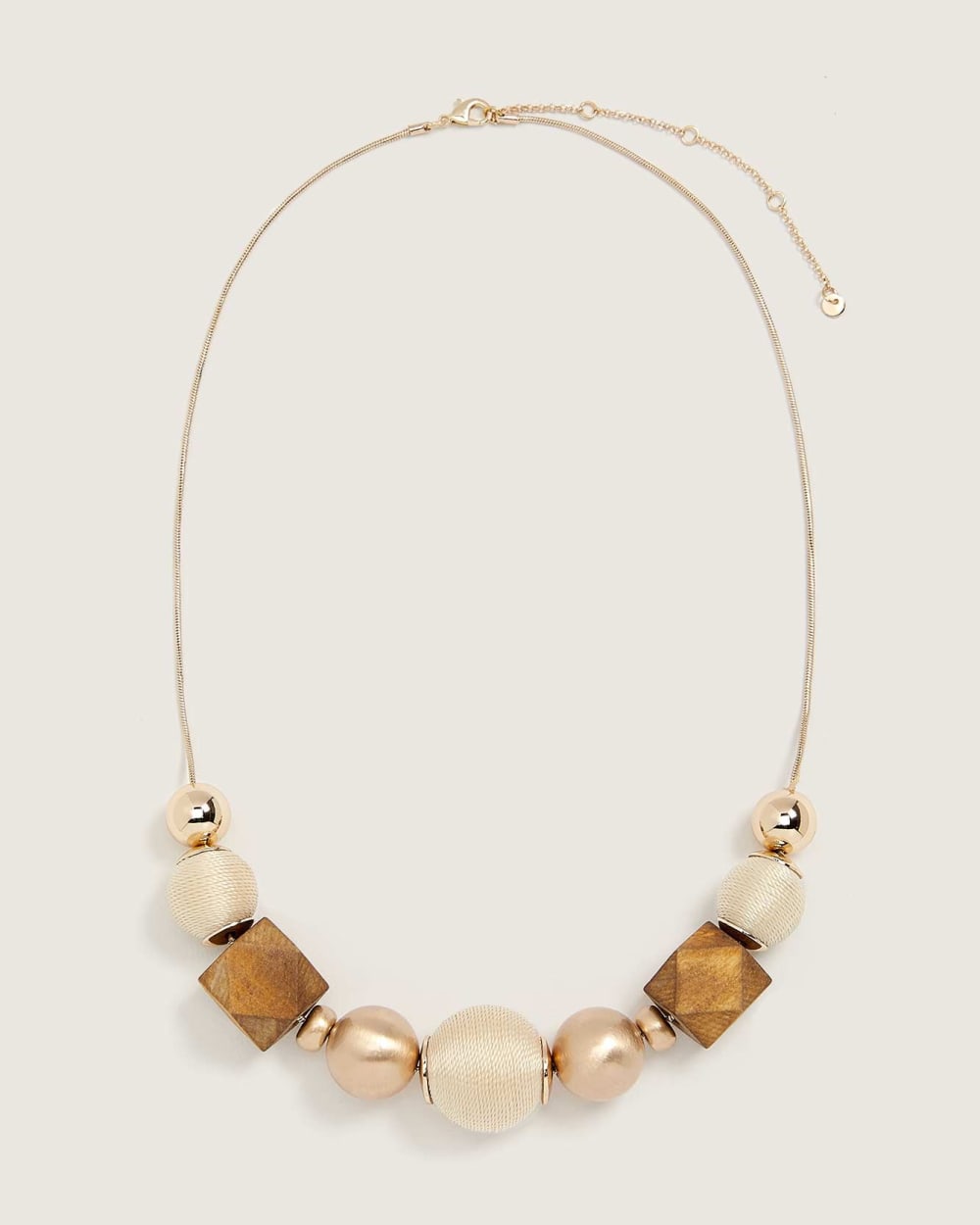 Wood Bead Statement Short Necklace - In Every Story