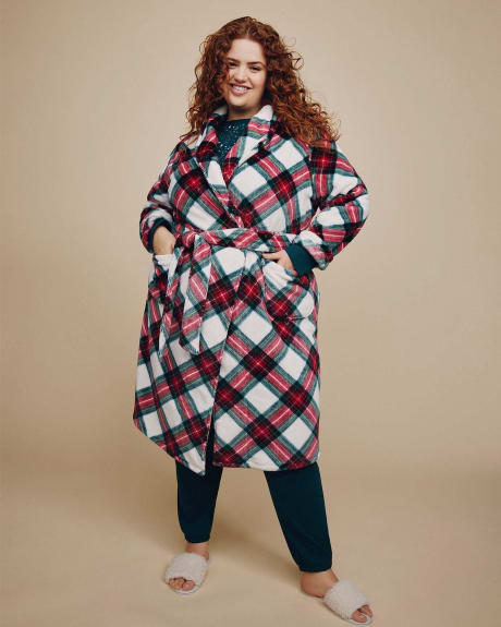 Printed Plush Robe - ti Voglio