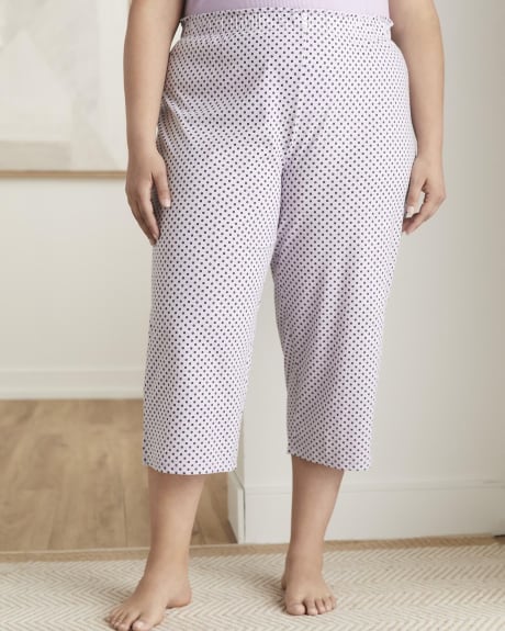 Jersey Capri Pyjama Pant with Stripes - tiVOGLIO