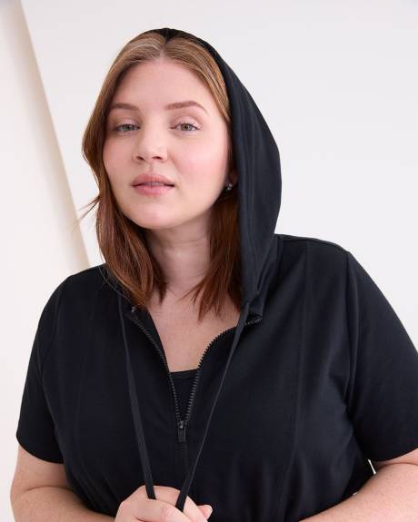 French Terry Short-Sleeve Full Zip Jacket - Active Zone