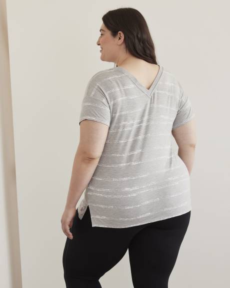 T-shirt tunique imprimé avec encolure en V - Active Zone