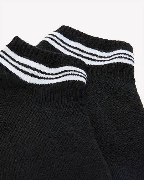 Chaussettes courtes avec rebord rayé - Active Zone