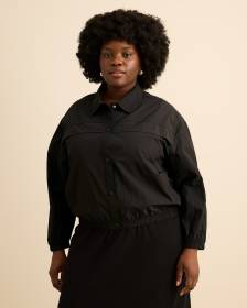 Black Water-Repellent Collared Jacket - Active Zone