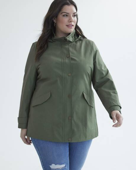 Water-Repellent Hooded Jacket