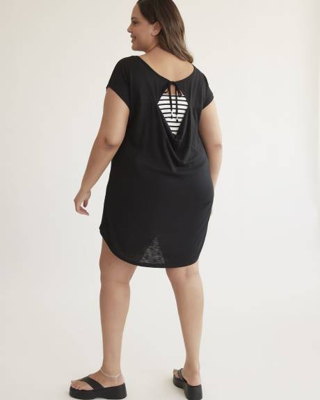Black Slub Jersey Swim CoverUp Penningtons