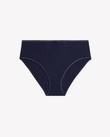 Culotte échancrée côtelée bleu foncé - ti Voglio