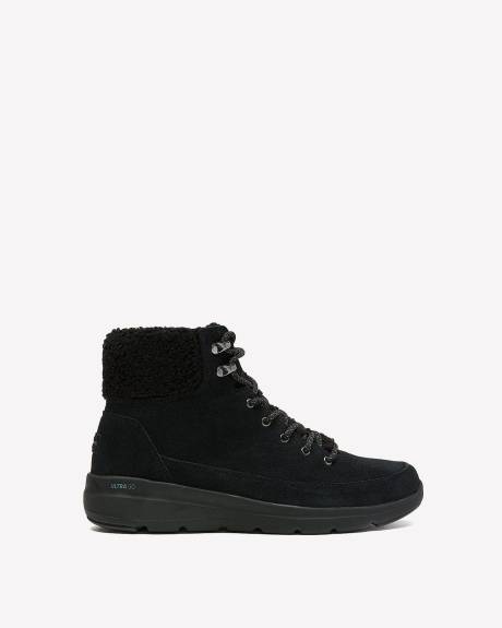 Wide Width, Sherpa-Lined Lace-Up Hiking Boots - Skechers