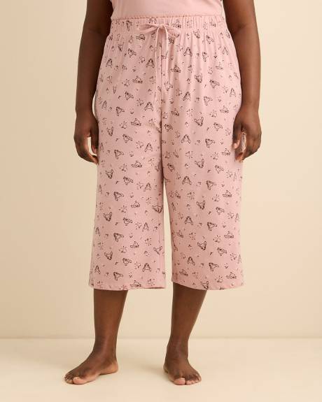 Bambi Pyjama Capri with Lace at Waistband - ti Voglio