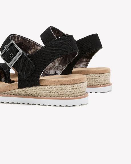 Wide Width, Desert Kiss Black Strap Sandal - Skechers