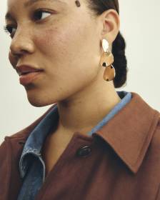 Single Disc Drop Earring