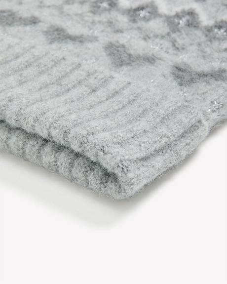 Bonnet à motif jacquard avec coeurs