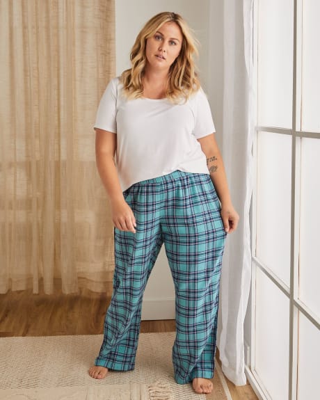 Pantalon de pyjama en flanelle à carreaux - tiVOGLIO