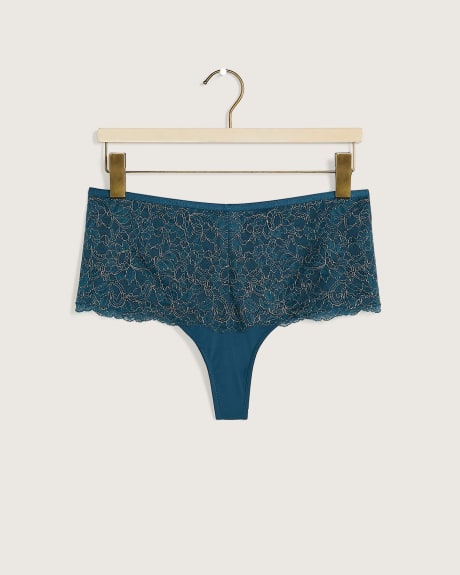 Femme Couture Printed Lace Thong - Déesse Collection