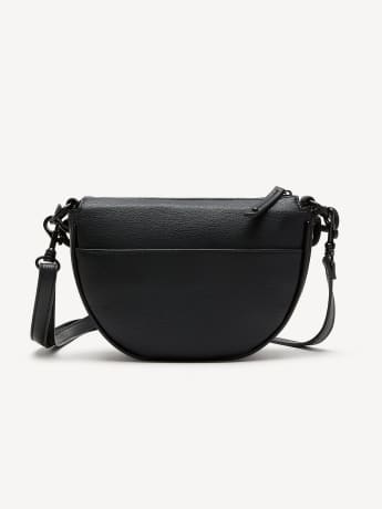 Half Circle Crossbody Handbag with Braided Strap - Addition Elle