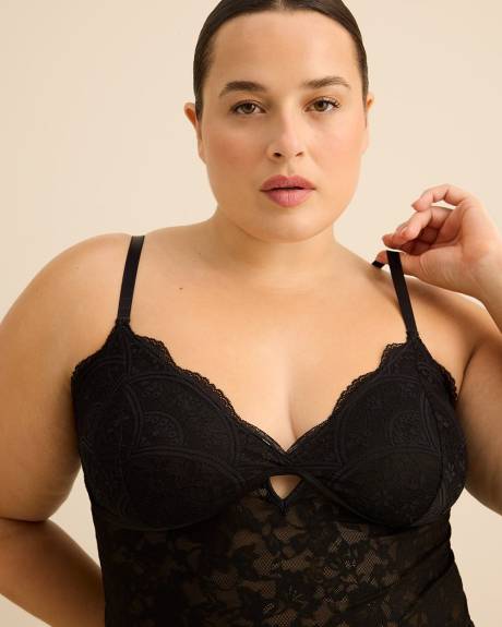 Nuisette sexy en dentelle noire - D&eacute;esse Collection