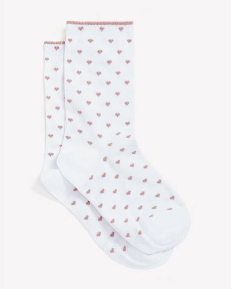 Chaussettes à motif de coeur