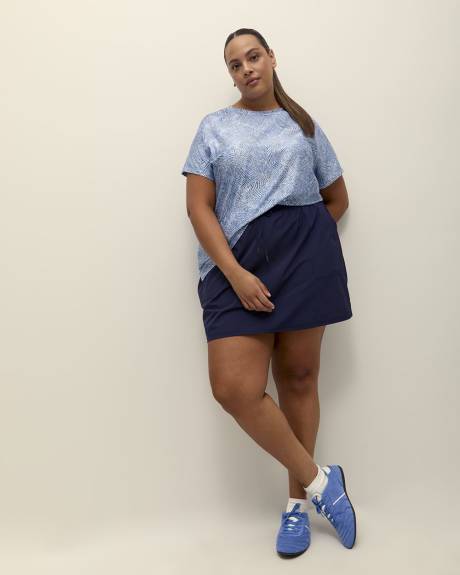 Printed Short-Sleeve Crew Neck T-Shirt - Active Zone