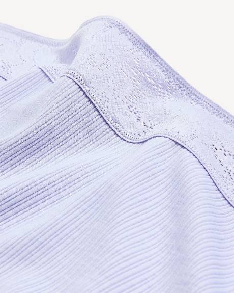High-Cut Ribbed Knit Brief - ti Voglio