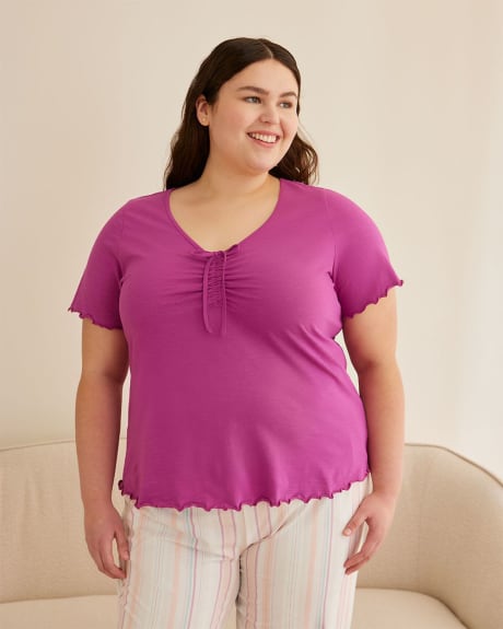 AVENUE | Women's Plus Size Fashion Cotton Bra - rose violet - 48DD