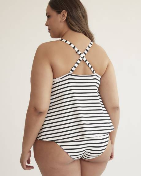 Haut tankini imprimé, avec armatures